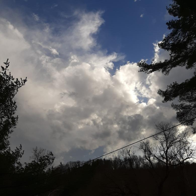 Free stock image of Cloudy blue skies created by Krystal Horn