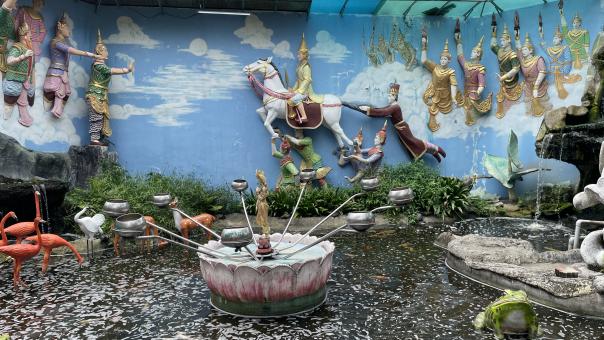 Fish pond in the afternoon