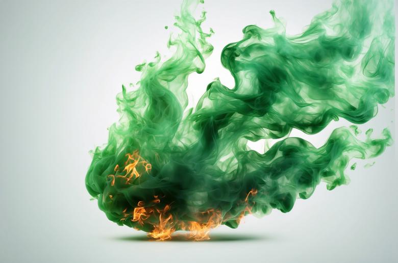 Free stock image of Green fire flame with smoke. Ai generative created by Hamza Azeem 