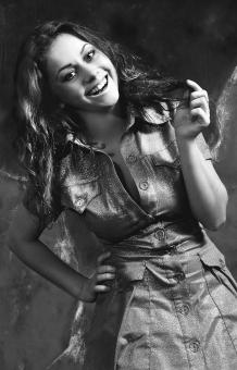 Free Stock Photo of portrait, girl, body, retro,face,beautiful,look,studio, monochrome, In