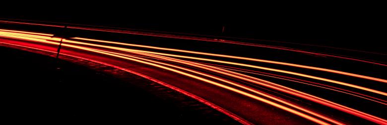 Free stock image of red car lights at night. long exposure created by Krzysztof Bubel