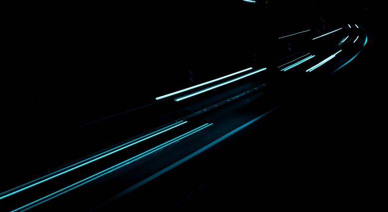 Free stock image of blue car lights at night. long exposure created by Krzysztof Bubel