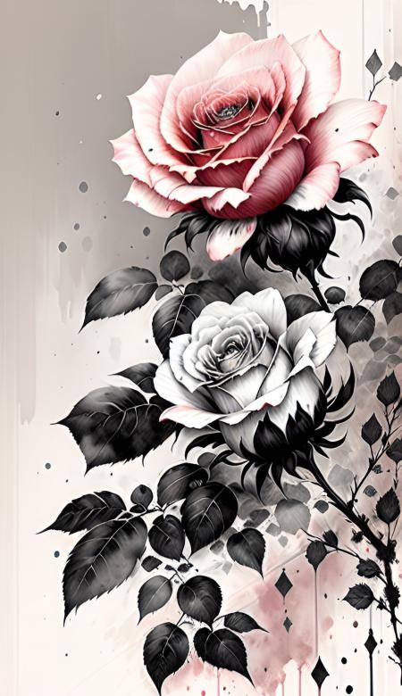 Free stock image of Roses art  created by Natalia