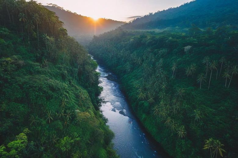Free stock image of Golden River Landscape created by Ari Rakhmansyah