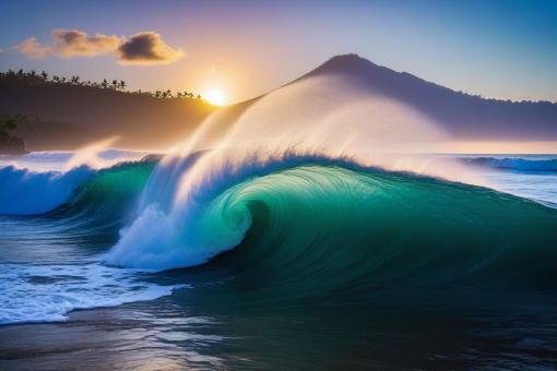 Sunrise on the Waves - Free Stock Photo