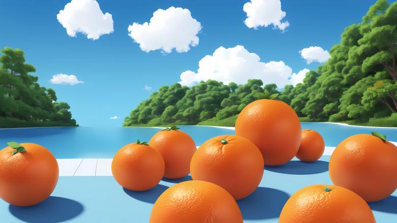 Free stock image of Orange citrus illustration created by Ryuki Yamamoto