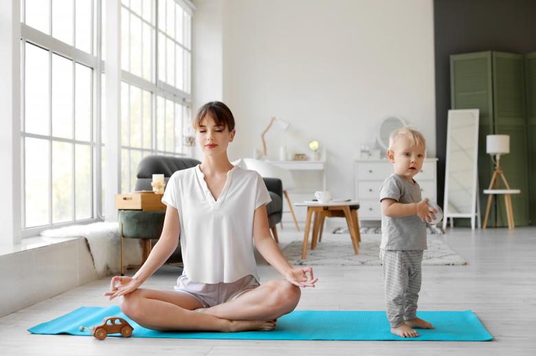Free stock image of Yoga mom and child created by Yoga