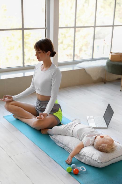 Free stock image of Yoga mom and child created by Yoga