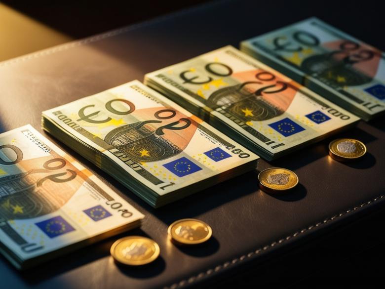 Free stock image of Euro Currency Note with Gold Coins created by Jhon Edison - PhotoGraphy