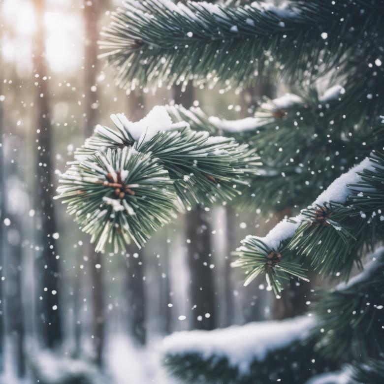 Free stock image of Snow Fell on the Pine Trees for Winter Background created by StayWeird