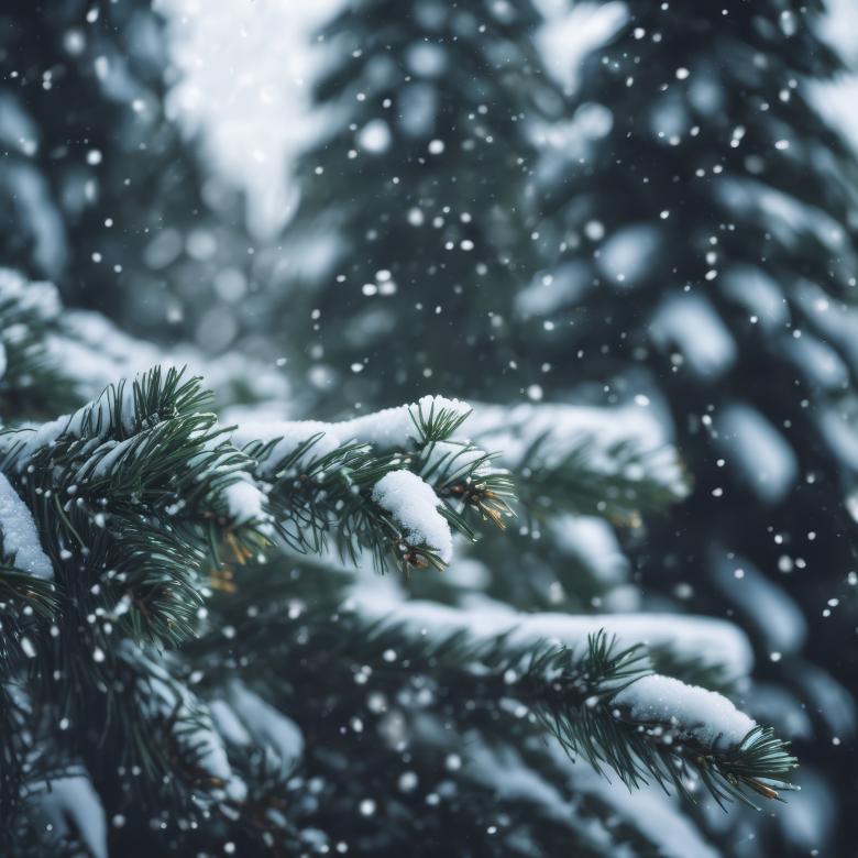 Free stock image of Snow Fell on the Pine Trees for Winter Background created by StayWeird
