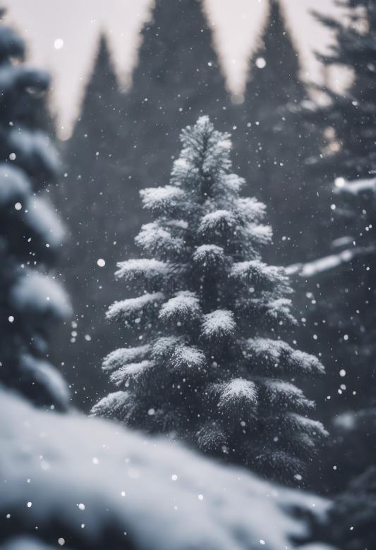 Free stock image of Snow Fell on the Pine Trees for Winter Background created by StayWeird