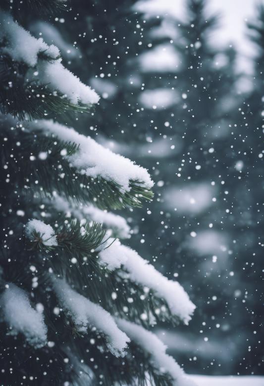 Free stock image of Snow Fell on the Pine Trees for Winter Background created by StayWeird