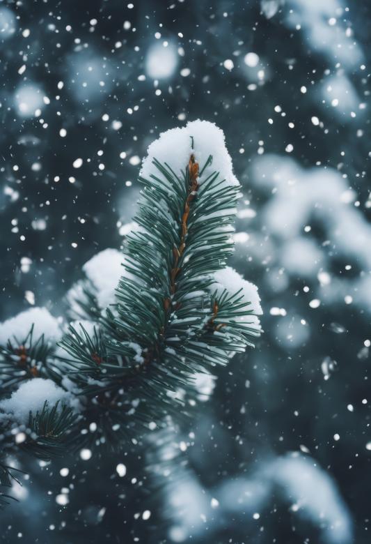 Free stock image of Snow Fell on the Pine Trees for Winter Background created by StayWeird