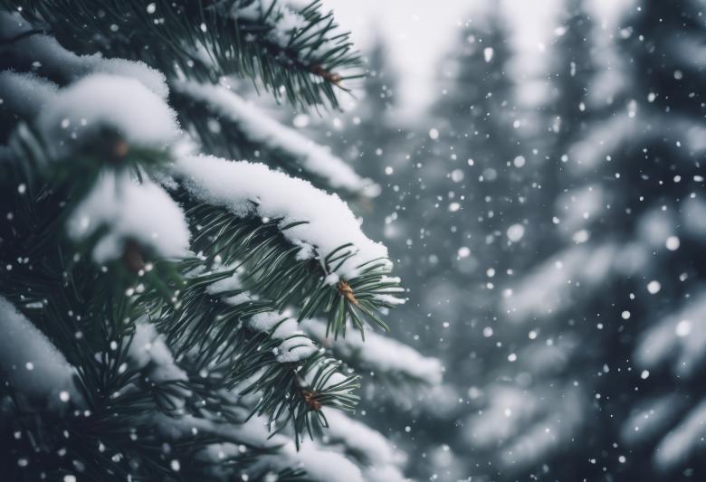 Free stock image of Snow Fell on the Pine Trees for Winter Background created by StayWeird