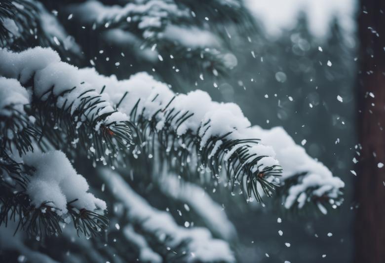 Free stock image of Snow Fell on the Pine Trees for Winter Background created by StayWeird