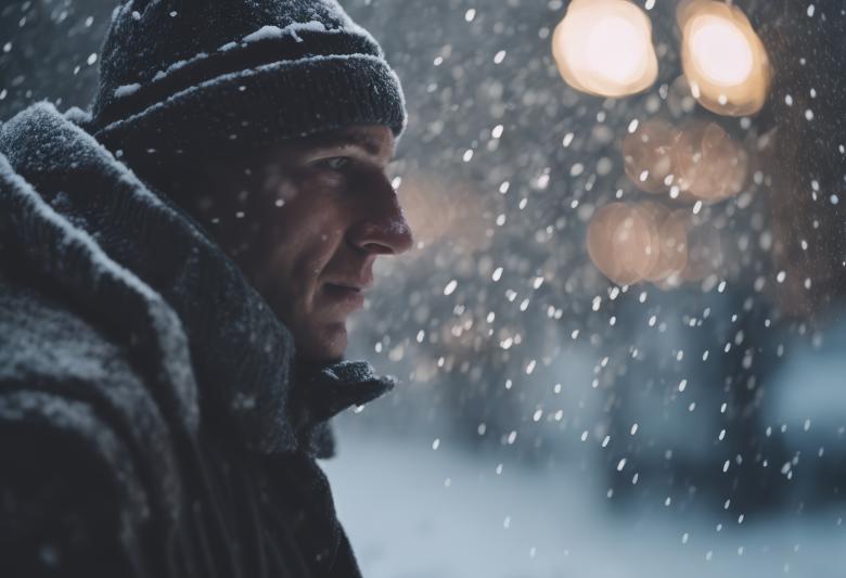 Free stock image of Snow Falls on a Person for Winter Background created by StayWeird