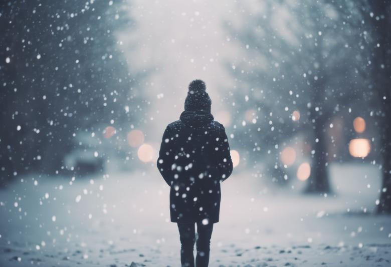 Free stock image of Snow Falls on a Person for Winter Background created by StayWeird