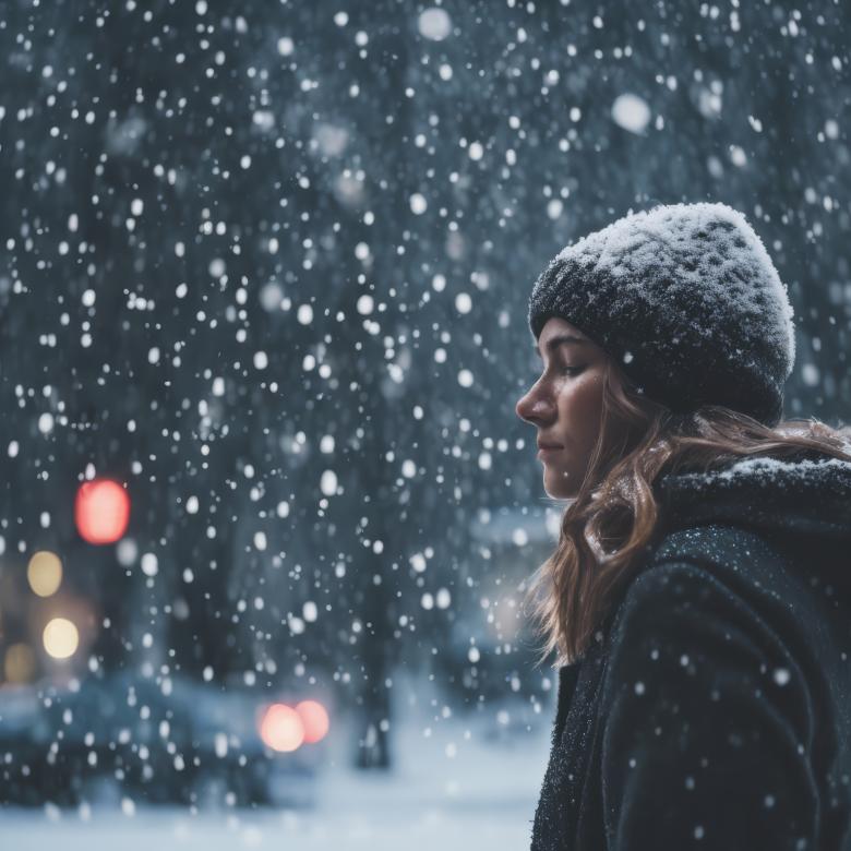 Free stock image of Snow Falls on a Person for Winter Background created by StayWeird