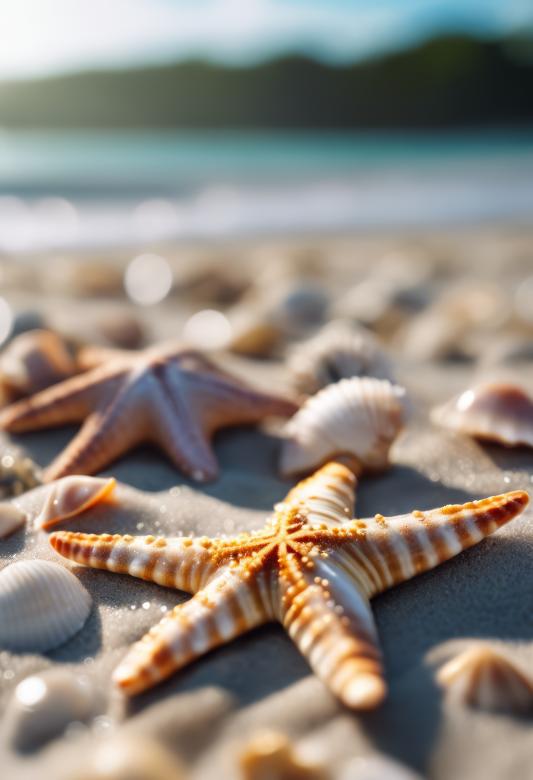 Free stock image of Starfish and Shells on the Beach created by StayWeird