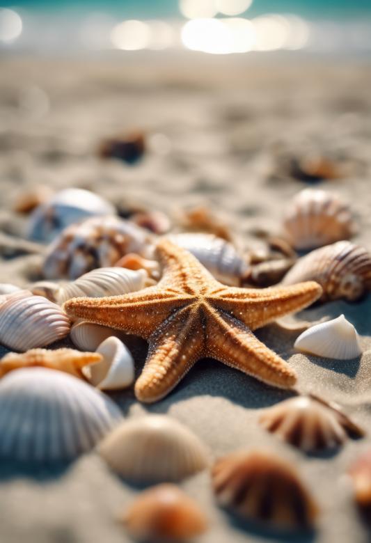 Free stock image of Starfish and Shells on the Beach created by StayWeird