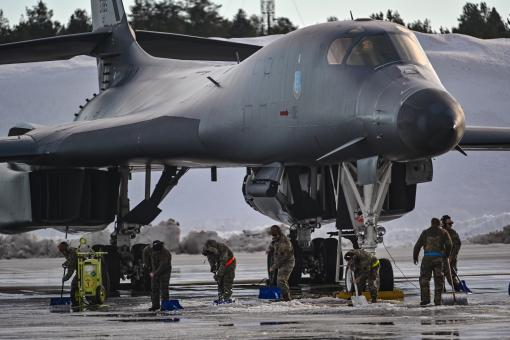 U.S. Air Force Airmen assigned to the 28th Bomb Wing