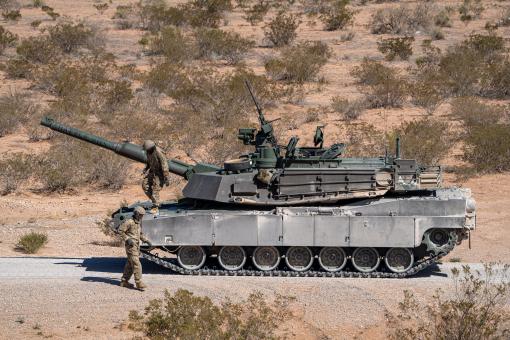 U.S. Army M1 armor crewmen Sgt. Keegun Dalrymple (bottom)