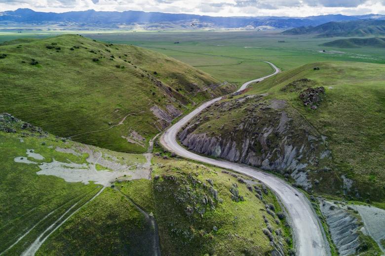 Free stock image of Rural road aerial created by Matt Bango