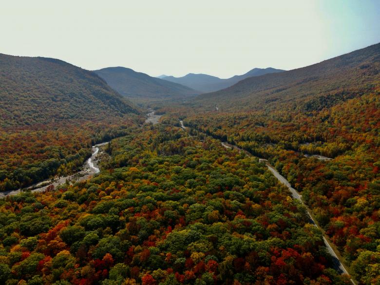 Free stock image of Fall mountain aerial created by JJ Sky