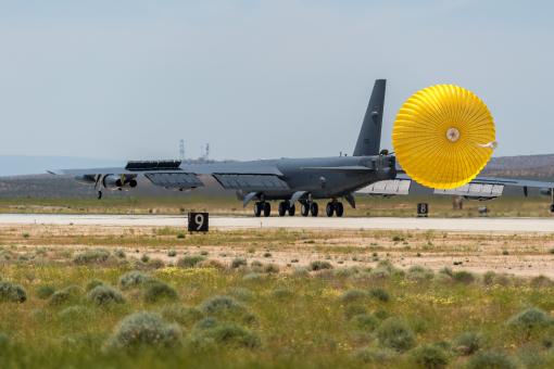 A B-52 Stratofortress at Edwards Air Force Base