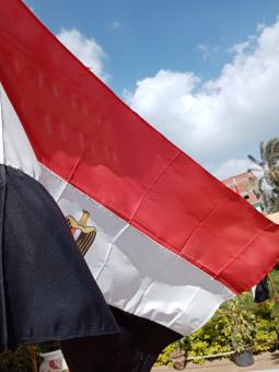 The air caresses the flag of Egypt