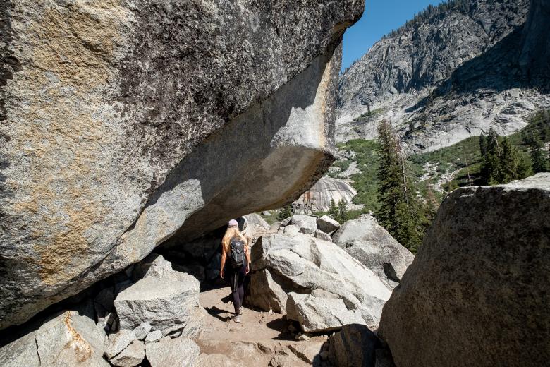 Free stock image of Woman hiking cliffs created by Matt Bango