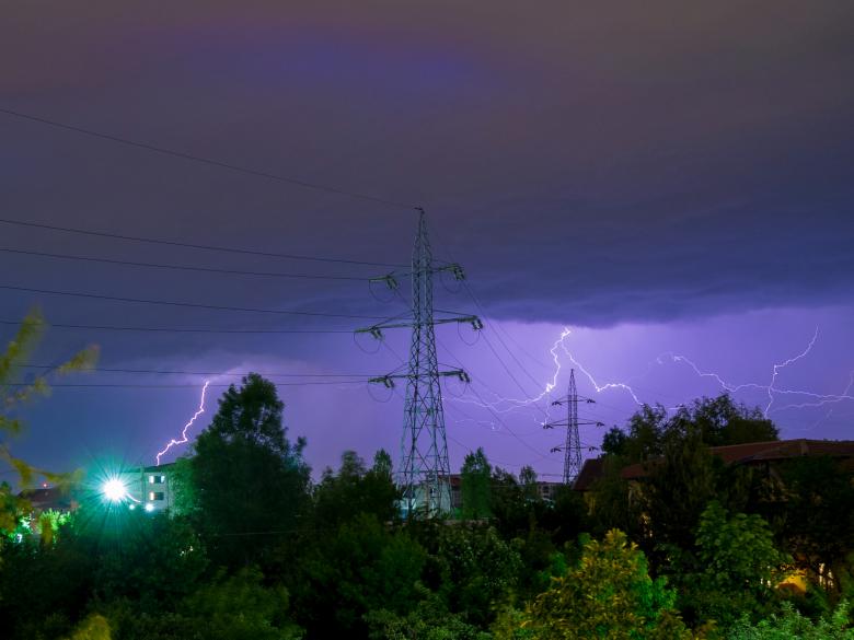 Free stock image of Lightning Storm over City created by Teodor Costachioiu
