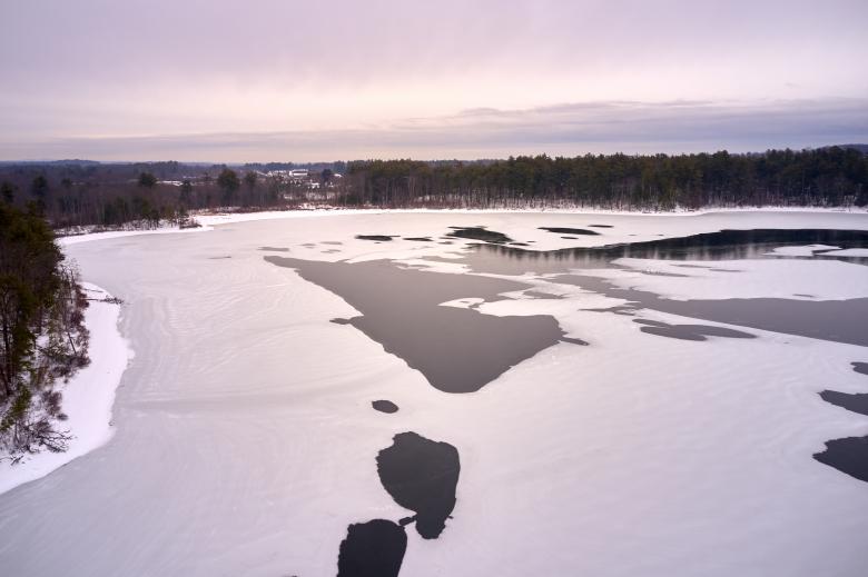 Free stock image of Ice covered lake created by JJ Sky