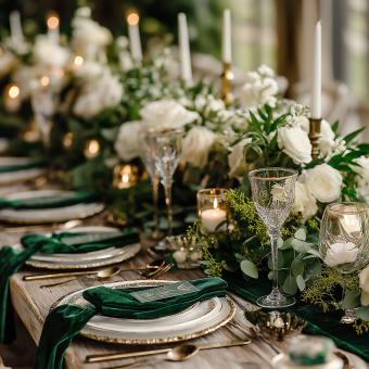 Plates and Glass on the table