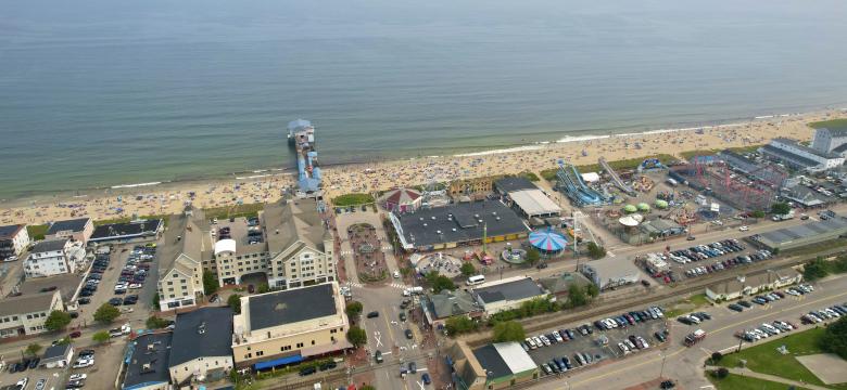 Free stock image of Beach Town Aerial created by JJ Sky