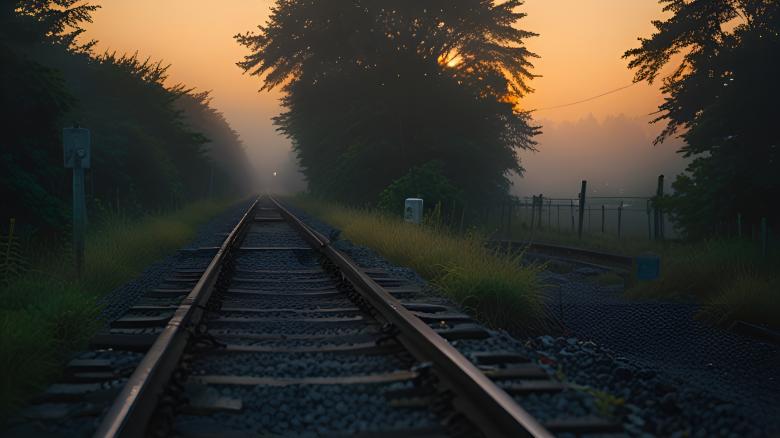 Free stock image of Train Tracks at Dawn created by Infinity Focus