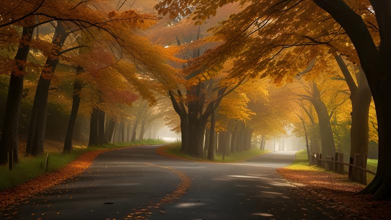 Free stock image of Autumn Winding Road created by Infinity Focus