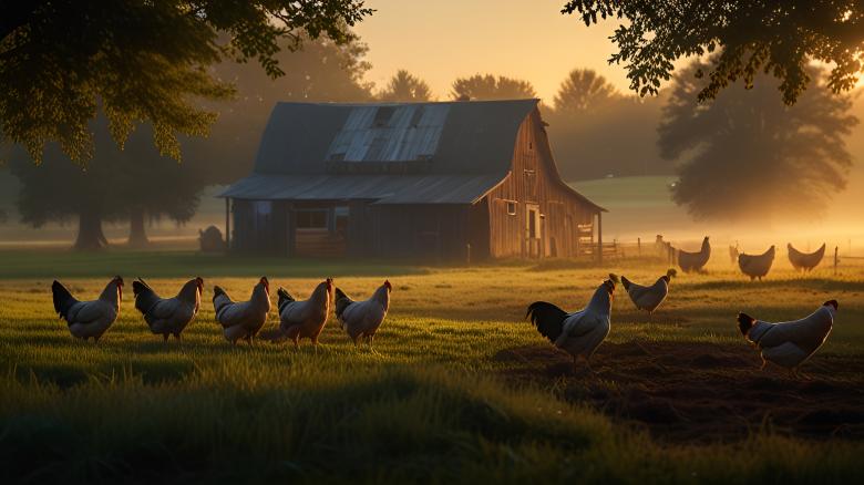 Free stock image of Dawn on the Chicken Farm created by Infinity Focus