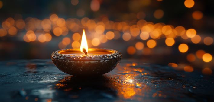 Sparkling Diwali Lights Scene
