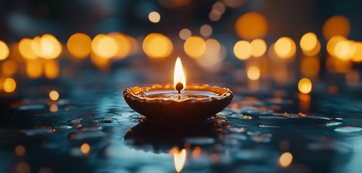 Illuminated Diwali Background