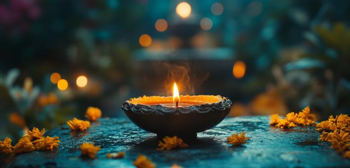 Bright Diwali Lights Display