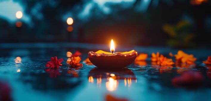 Vibrant Diwali Festival Setup