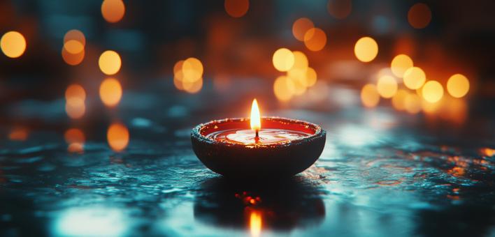 Festive Diwali Candle Lights