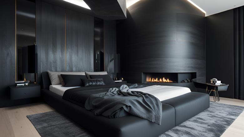Free stock image of Dark Modern Master Bedroom Design created by Infinity Focus