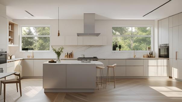 Modern L-Shaped Kitchen Design