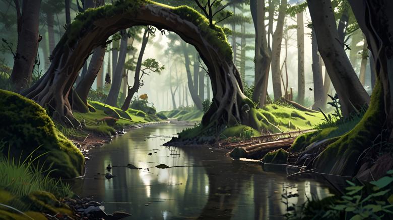 Free stock image of Tranquil Yet Eerie Forest Scene created by Infinity Focus