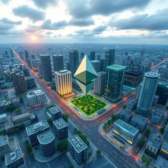 Ethereum-powered smart city with blockchain nodes as energy sources