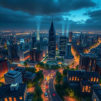 Ethereum-powered smart city with blockchain nodes as energy sources