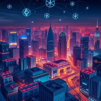 Ethereum-powered smart city with blockchain nodes as energy sources